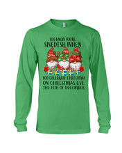 Load image into Gallery viewer, Swedish Christmas Gnome Cute Gift Tee Unisex Long Sleeve