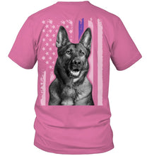 Load image into Gallery viewer, German Shepherd American Flag Veteran Brave Dog Guys Tee