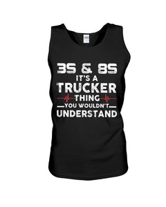 3S And 8S Trucker Lovers Black T-Shirt Unisex Tank Top