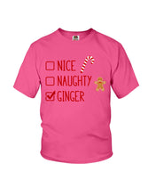 Load image into Gallery viewer, Nice Naughty Ginger Redhead T Shirt Youth Tee