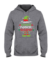 Load image into Gallery viewer, Santa's Favorite Physical Therapist Black T-Shirt Hoodie