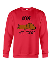 Load image into Gallery viewer, Dachshund Nope Not Today For Dachshunds Lovers Sweatshirt