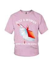 Load image into Gallery viewer, Just A Woman Loves Dancing And Reading Books Youth Tee