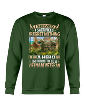 Load image into Gallery viewer, Vietnam Vetera Regret Nothing Black T-Shirt Sweatshirt