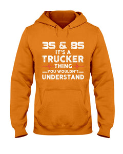 3S And 8S Trucker Lovers Black T-Shirt Hoodie