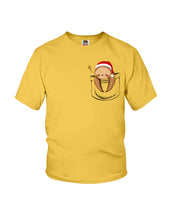 Load image into Gallery viewer, Pocket Slothmas Christmas Gift Funny T-Shirt Youth Tee