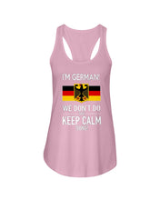 Load image into Gallery viewer, Keep Calm German Funny Quote Ladies Flowy Tank
