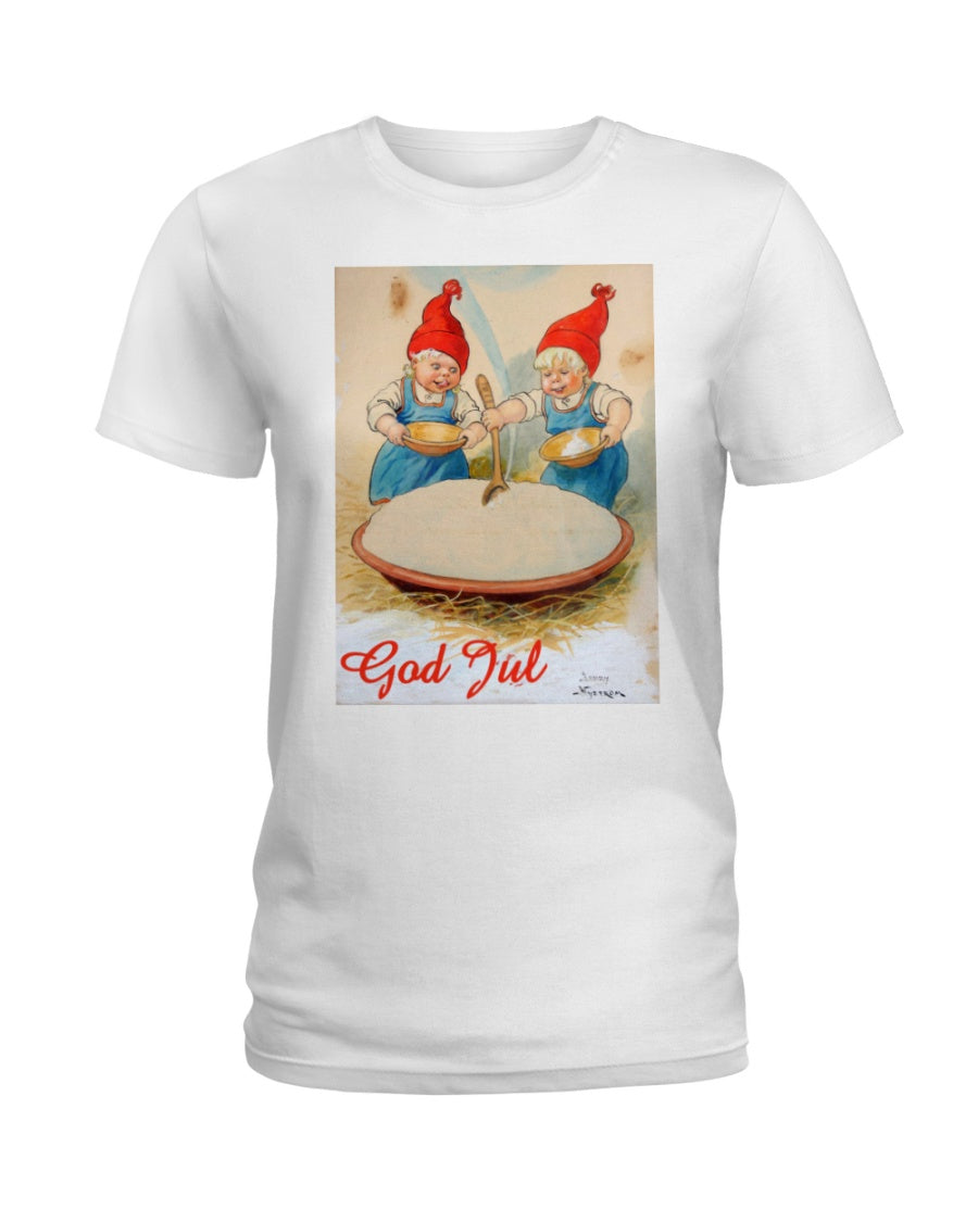 Cute Gnome God Jule Gift For Swedish Ladies Tee