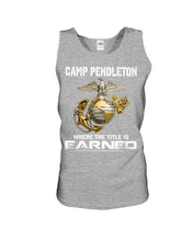 Load image into Gallery viewer, Camp Pendleton Earned Black T-Shirt Unisex Tank Top