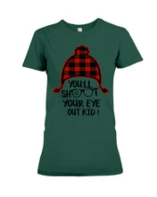 Load image into Gallery viewer, Funny Christmas T-Shirt Shoot Your Eye Out Ladies Tee