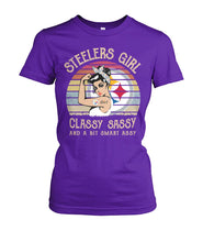 Load image into Gallery viewer, Steelers Girl Classy Sassy T-Shirt Ladies Tee