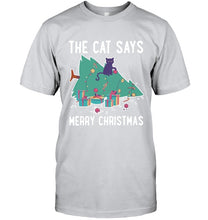 Load image into Gallery viewer, Cat Funny Merry Christmas Shirt Guys Tee