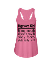 Load image into Gallery viewer, Zodiac- Capricorn Girl If My Month Doesn't Say Ladies Flowy Tank