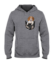 Load image into Gallery viewer, Beagle In The Pocket Funny T-Shirt Hoodie