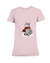 Load image into Gallery viewer, Cute Cat Christmas Gift For Cat Lovers Custom T-Shirt Ladies Tee