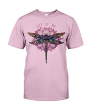 Load image into Gallery viewer, Let It Be Dragonfly Lotus Guys Tee