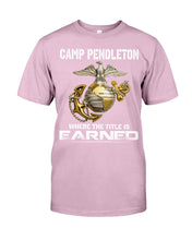 Load image into Gallery viewer, Camp Pendleton Earned Black T-Shirt Guys Tee