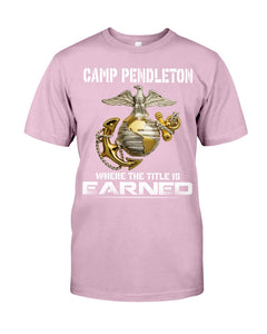 Camp Pendleton Earned Black T-Shirt Guys Tee