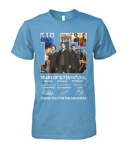 Load image into Gallery viewer, Supernatural 15 Years Anniversary Gift For Fan Black T-Shirt Guys Tee