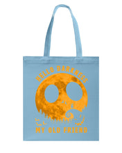 Load image into Gallery viewer, Darkness My Old Friend Halloween T-Shirt Basketweave Tote Bag