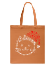 Load image into Gallery viewer, Cute Cat Face Christmas Gift For Cat Lovers T-Shirt Basketweave Tote Bag