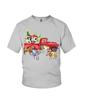 Load image into Gallery viewer, Merry Christmas In Town Cow Lovers Gift For Farmers Youth Tee