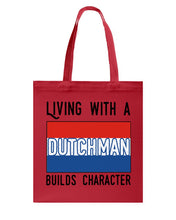 Load image into Gallery viewer, Dutch Man Builds Character Quote Trending Gift Basketweave Tote Bag