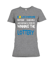 Load image into Gallery viewer, Down Syndrome Lottery Black T-Shirt Gift Ladies Tee
