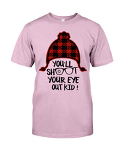 Load image into Gallery viewer, Funny Christmas T-Shirt Shoot Your Eye Out Guys Tee