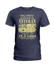 Load image into Gallery viewer, Veteran Australian Defence Force Gift For Grandpa Family Tee Ladies Tee