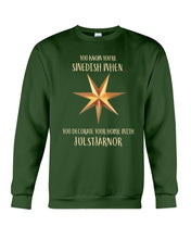 Load image into Gallery viewer, Christmas Star Swedish Julstarnor Black T-Shirt Sweatshirt
