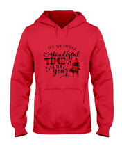 Load image into Gallery viewer, Funny Moose Wonderful Time Christmas Gift For Family Hoodie