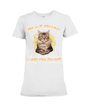 Load image into Gallery viewer, Cat Lovers T-Shirt Not Arguing Just Explaining Ladies Tee