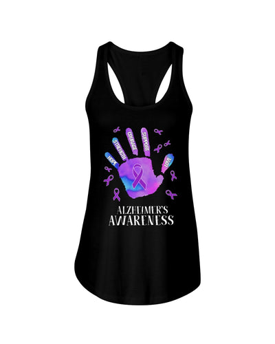 Alzheimers Awareness T-Shirt Ladies Flowy Tank