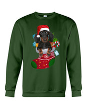 Load image into Gallery viewer, Dachshund In A Sock Christmas Cute Gift For Dachshunds Lovers Sweatshirt