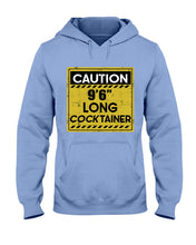 Load image into Gallery viewer, Caution 9&#39;6&#39;&#39; Long Cocktainer Black T-Shirt Hoodie