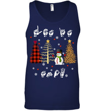 Load image into Gallery viewer, Let It Snow Christmas Snowman Asl Gift Tee Unisex Tank Top