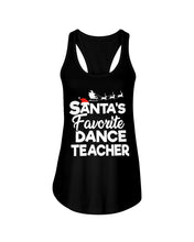 Load image into Gallery viewer, Santa Dance Teacher Christmas Shirt Ladies Flowy Tank