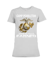 Load image into Gallery viewer, Camp Pendleton Earned Black T-Shirt Ladies Tee