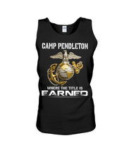 Load image into Gallery viewer, Camp Pendleton Earned Black T-Shirt Unisex Tank Top