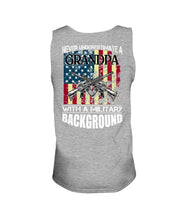 Load image into Gallery viewer, Never Underestimate A Grandpa Black T-Shirt Unisex Tank Top