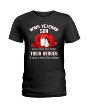 Load image into Gallery viewer, Wwii Veteran Gift For Veteran Dad Quote T-Shirt Ladies Tee