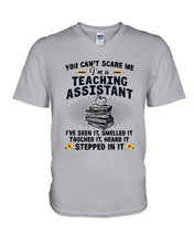 Load image into Gallery viewer, Teaching Assistant Stepped In It Quote T-Shirt Guys V-Neck