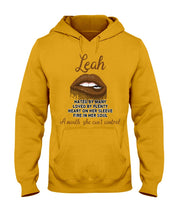 Load image into Gallery viewer, Leah A Mouth She Can't Control Quote Name T-Shirt Hoodie