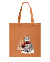 Load image into Gallery viewer, Cute Cat Christmas Gift For Cat Lovers Custom T-Shirt Basketweave Tote Bag