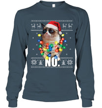 Load image into Gallery viewer, Grumpy Cat Ugly Sweater Christmas Lights Shirt Unisex Long Sleeve