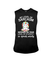 Load image into Gallery viewer, Unicorn Sarcasm Speak Wisely Funny Quote Unisex Long Sleeve