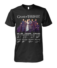 Load image into Gallery viewer, Game Of Throne Autograph 8 Years Anniversary T-Shirtr Guys V-Neck
