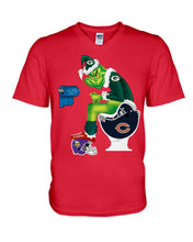 Load image into Gallery viewer, Grinch Green Bay Packers Funny Tee Guys V-Neck