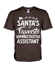 Load image into Gallery viewer, Santa Favorite Assistant Funny Christmas Gift Shirt Guys V-Neck